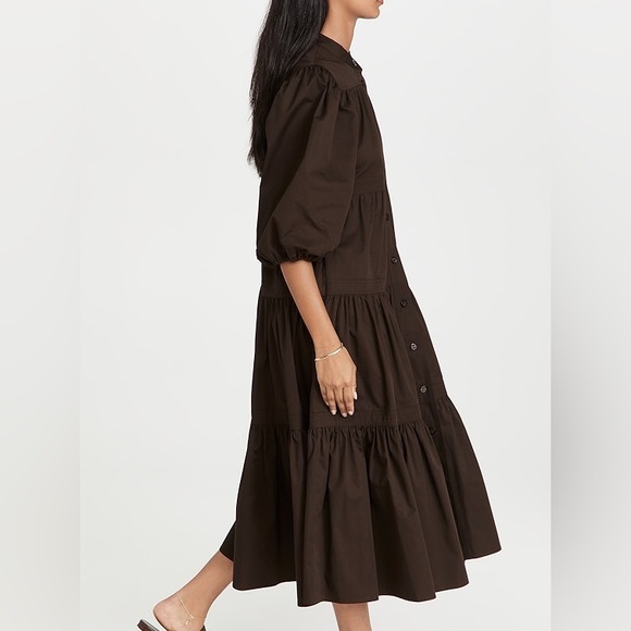 TORY BURCH Artist Button-Front Tiered Dress - Picture 2 of 4